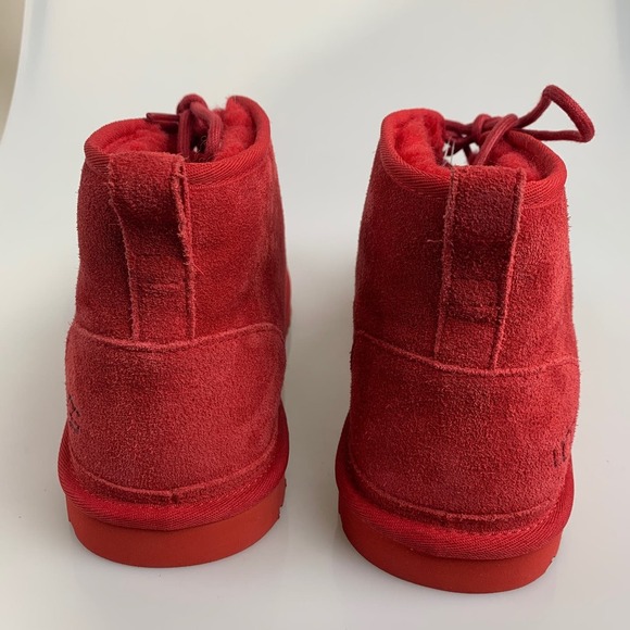 NEW UGG Neumel Men\'s Suede Low Chukka Boots 13 RED SAMBA SHEARLING main image 5